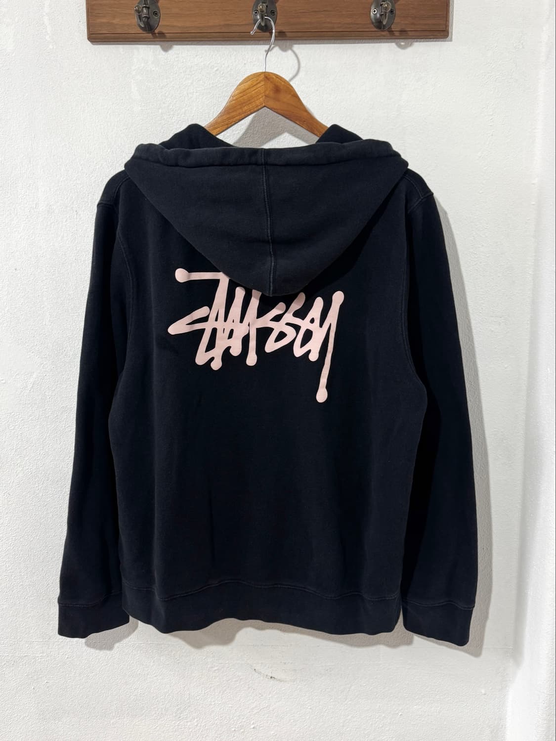 스투시 후드집업 핑크로고 상품이미지3