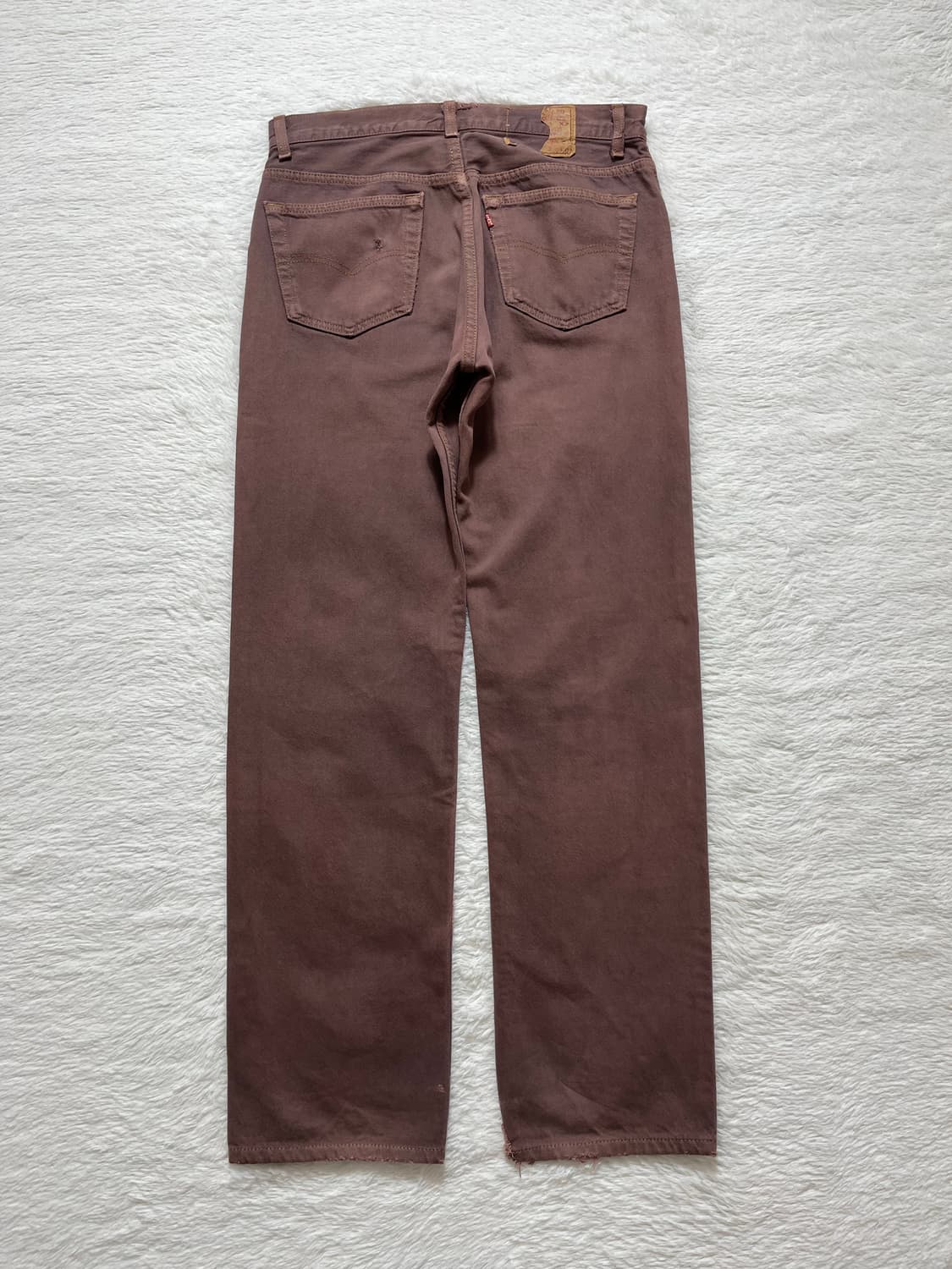90s USA 빈티지 리바이스 501 데님 팬츠 브라운 상품이미지3