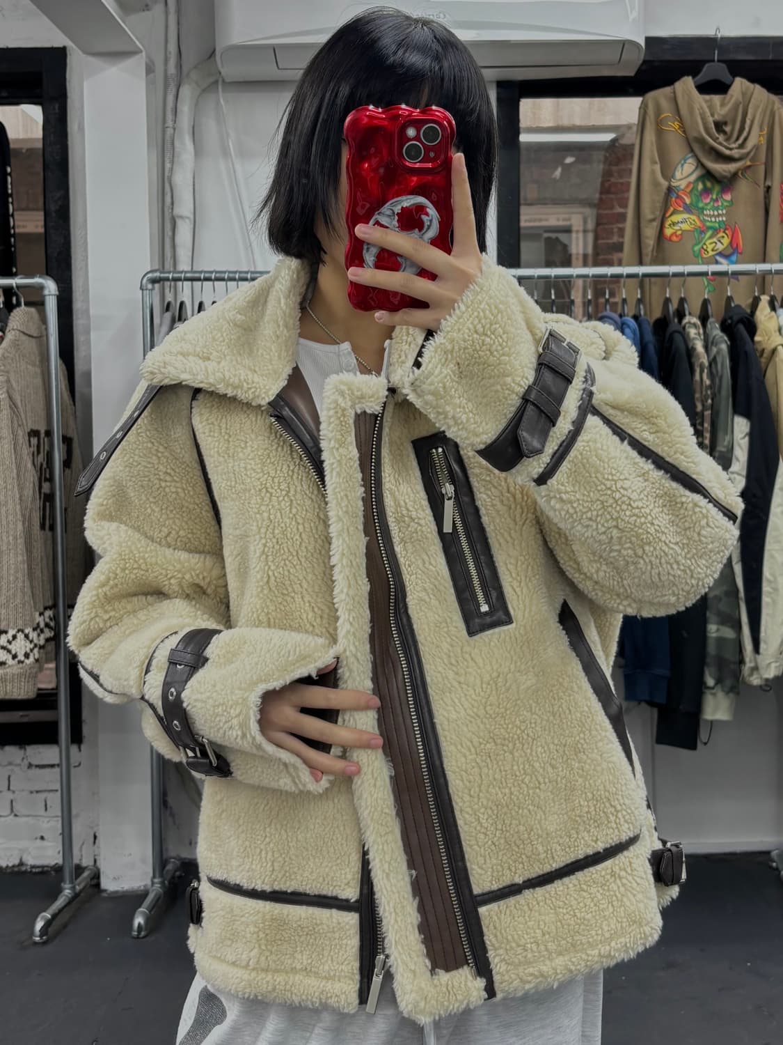 인스턴트펑크 리버시블 무스탕 상품이미지2