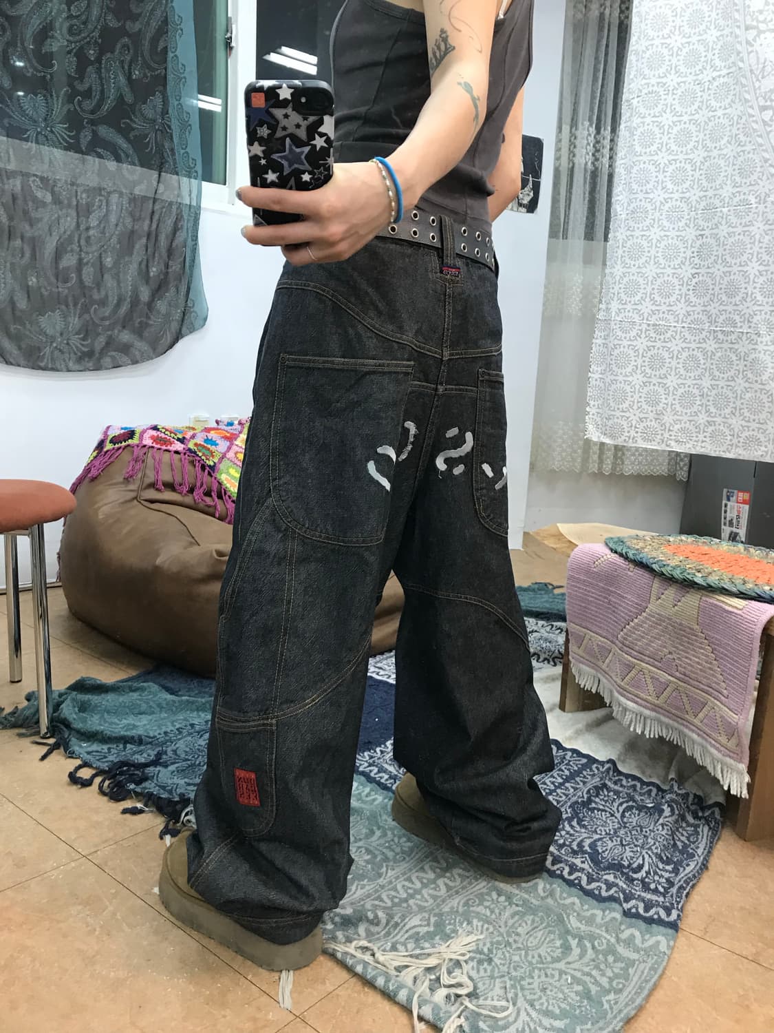 willie x esco카펜터 흑청 데님팬츠 상품이미지1