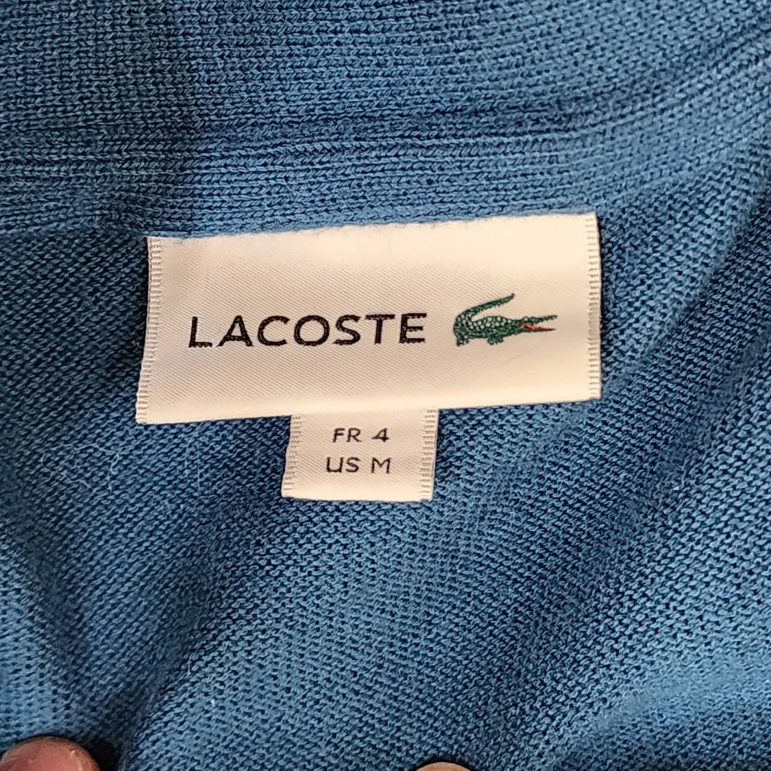 [M] 10’s LACOSTE 클래식 니트 가디건 (블루) 상품이미지4