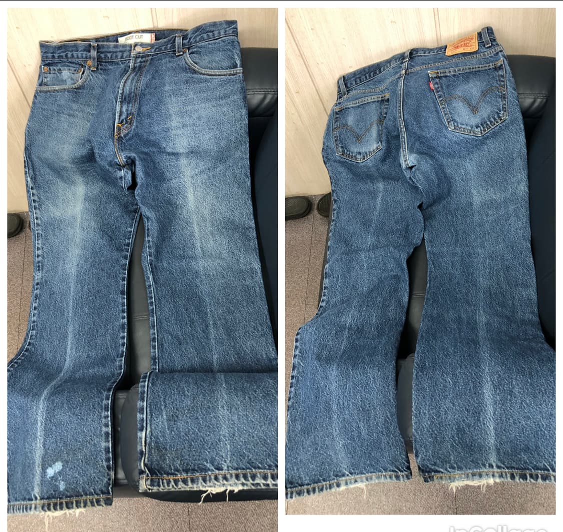 00s 리바이스517  부츠컷 미드블루 워싱진 허리36 둘레91.5 상품이미지7