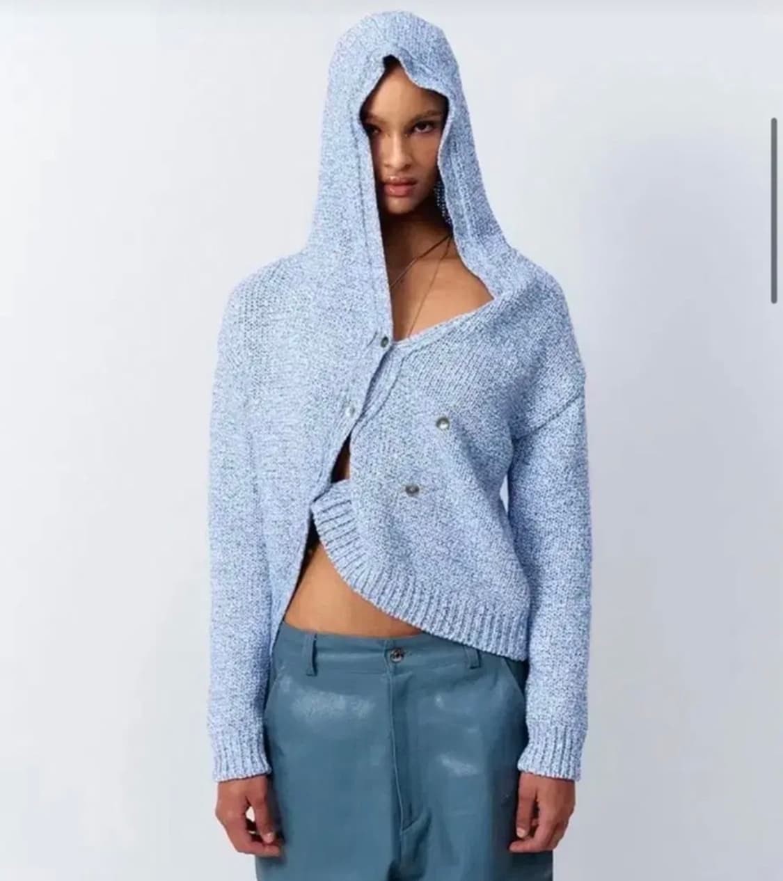 Leey 엘이이와이 HOODED CARDIGAN BLUE 상품이미지3