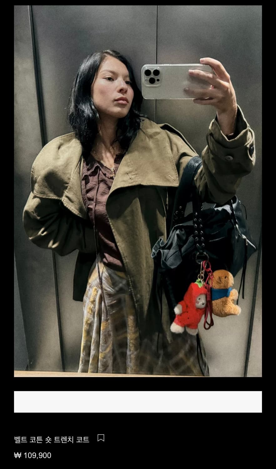 Zara 벨트 코튼 숏 트렌치 코트 상품이미지5