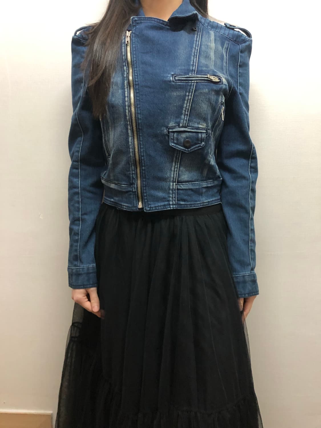 빈티지 데님 펑크 자켓 상품이미지3