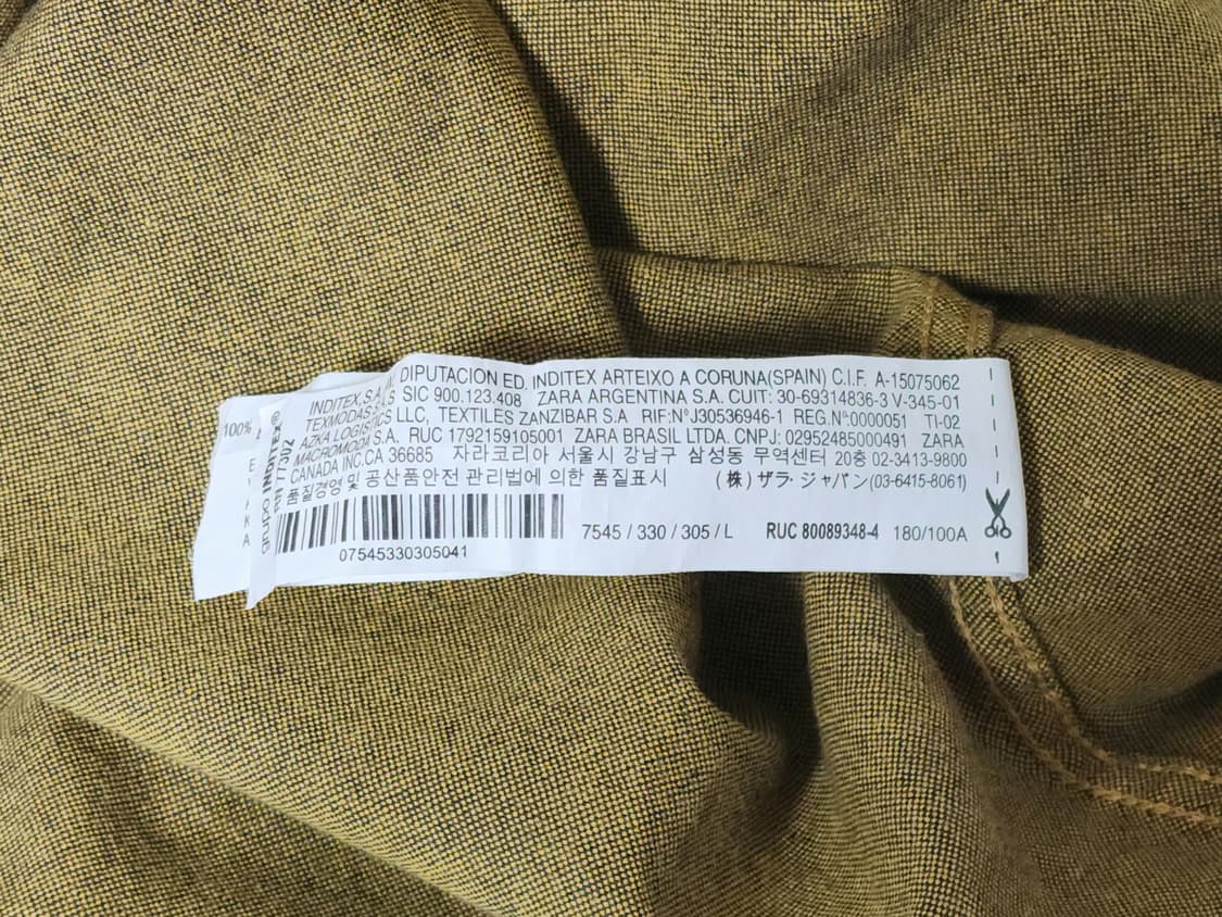 자라 릴렉스핏 차이나 카라 셔츠 L 상품이미지9