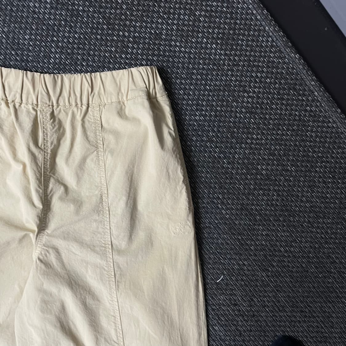 GANNI 가니 연노랑 우븐 카고 와이드 밴딩 팬츠 S 상품이미지3