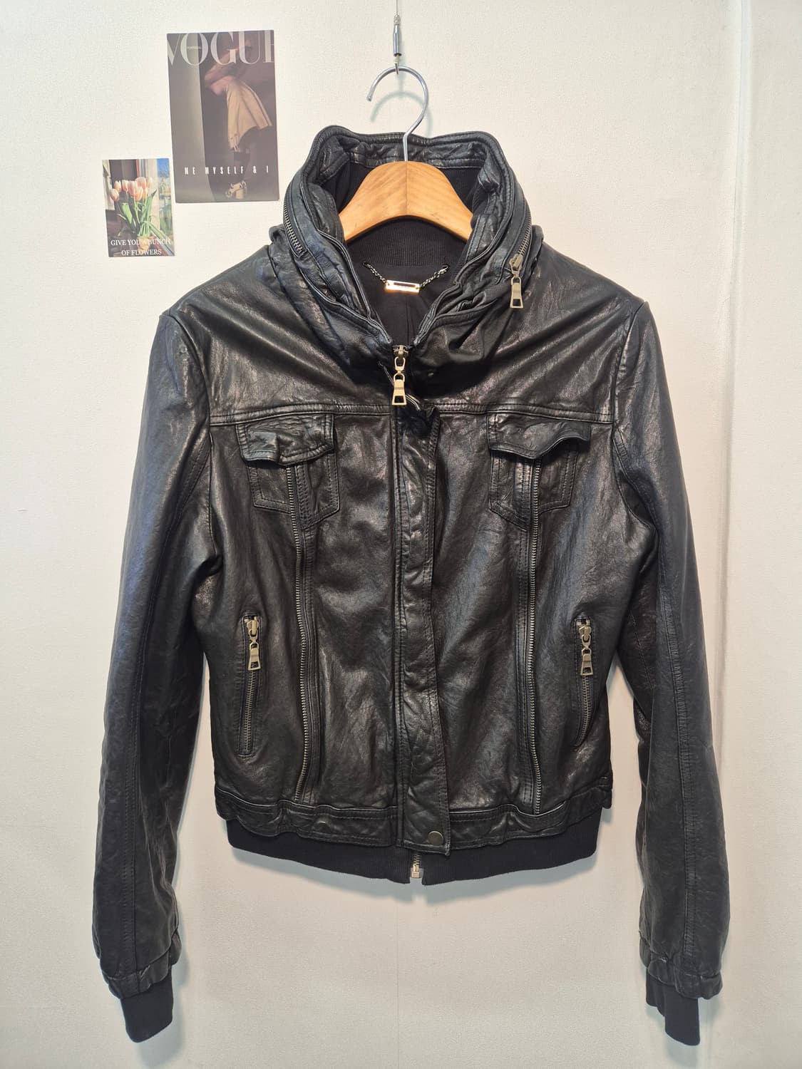 부드러운 양가죽 블랙 자켓  88
사이즈  상품이미지1