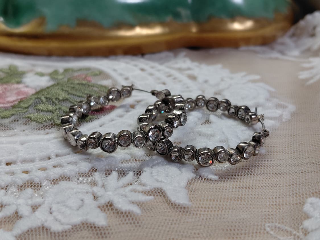 Vintage ) 빈티지 큐빅링귀걸이 상품이미지6