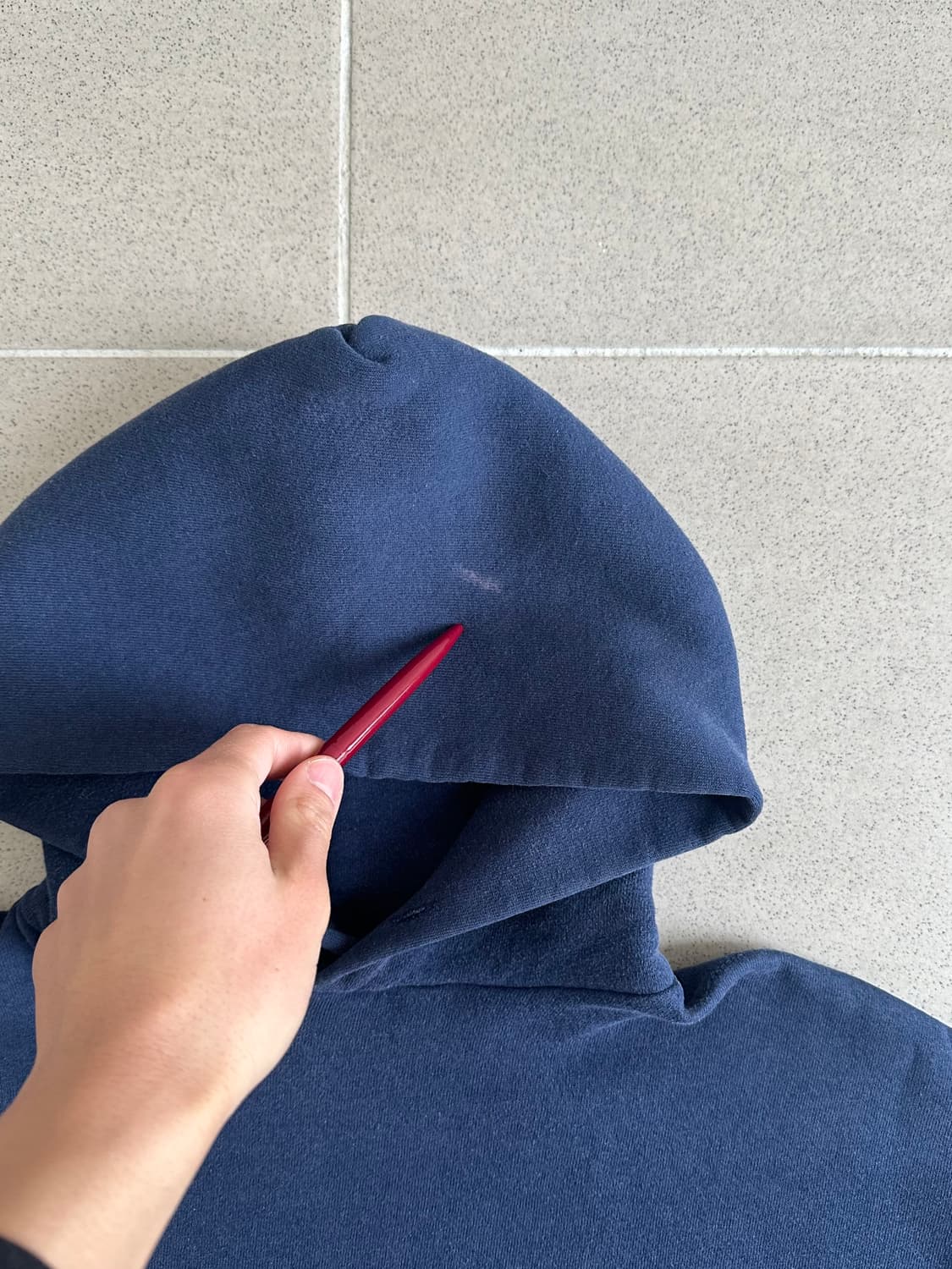 90s 빈티지 러셀 후드 네이비 L 상품이미지6