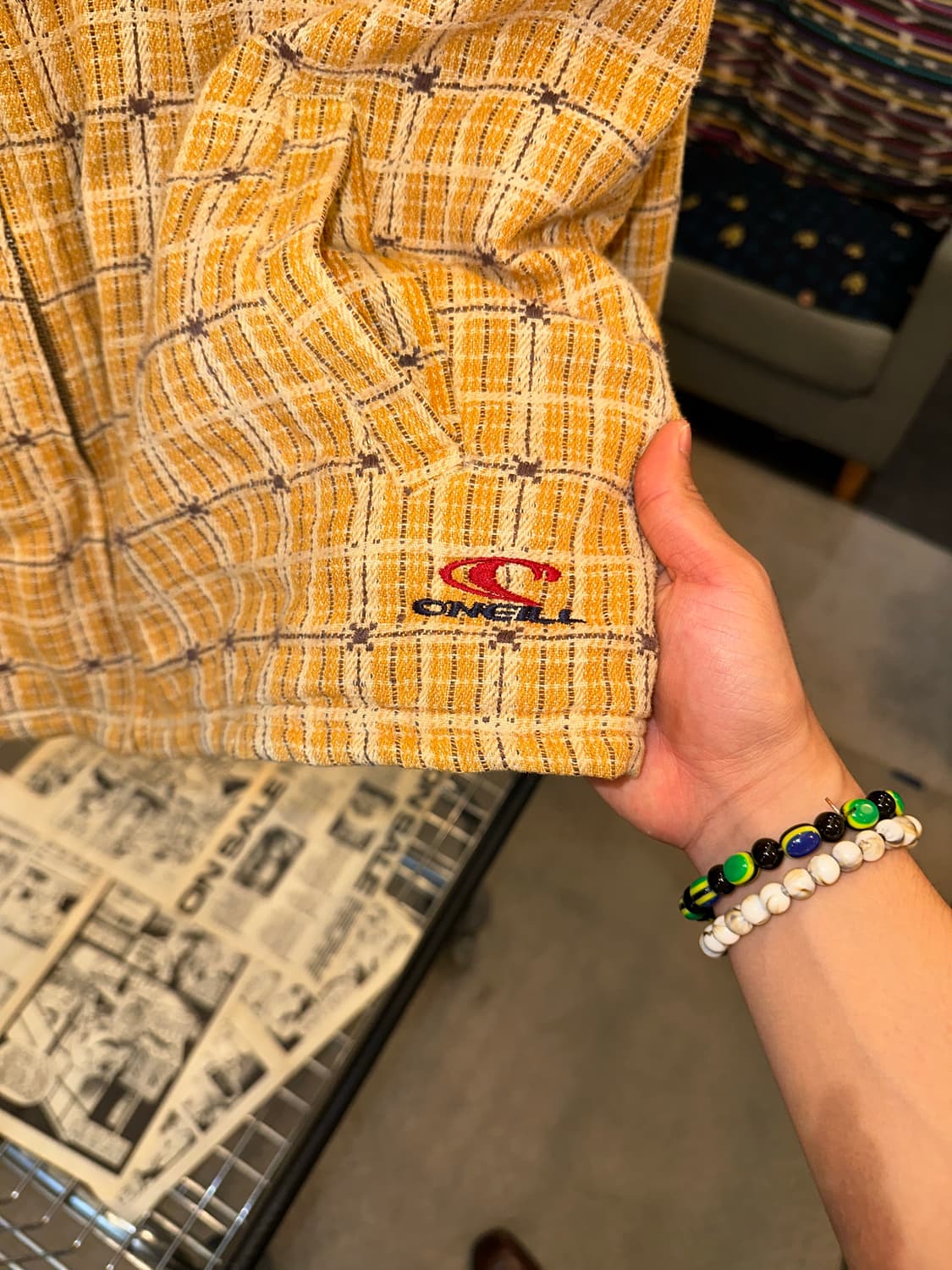 00’s O’Neill check pattern bomber jacket 상품이미지5