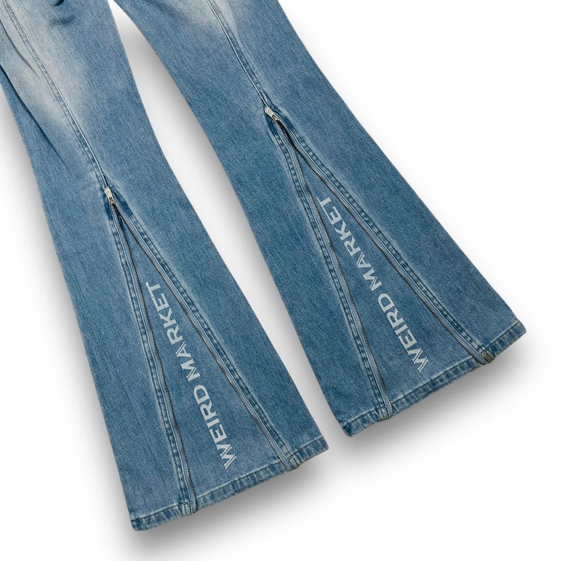 위어드 마켓 시그니처 로고 워시드 웨스턴 부츠컷 팬츠 상품이미지3