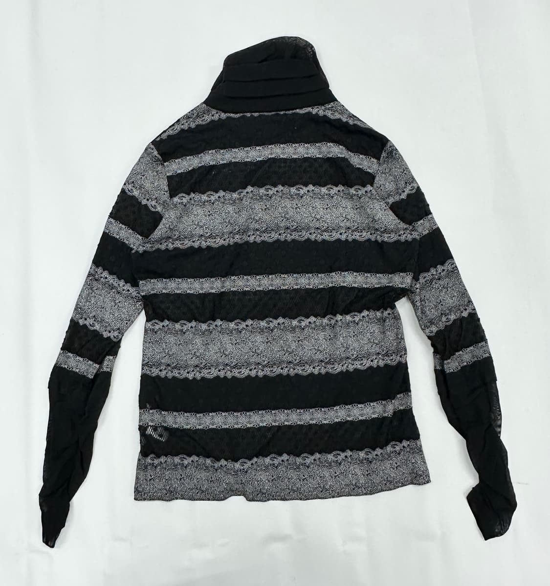 Jpn 블랙 긱시크 에스닉 레이스 레이어드 리본 상의코디세트 상품이미지7