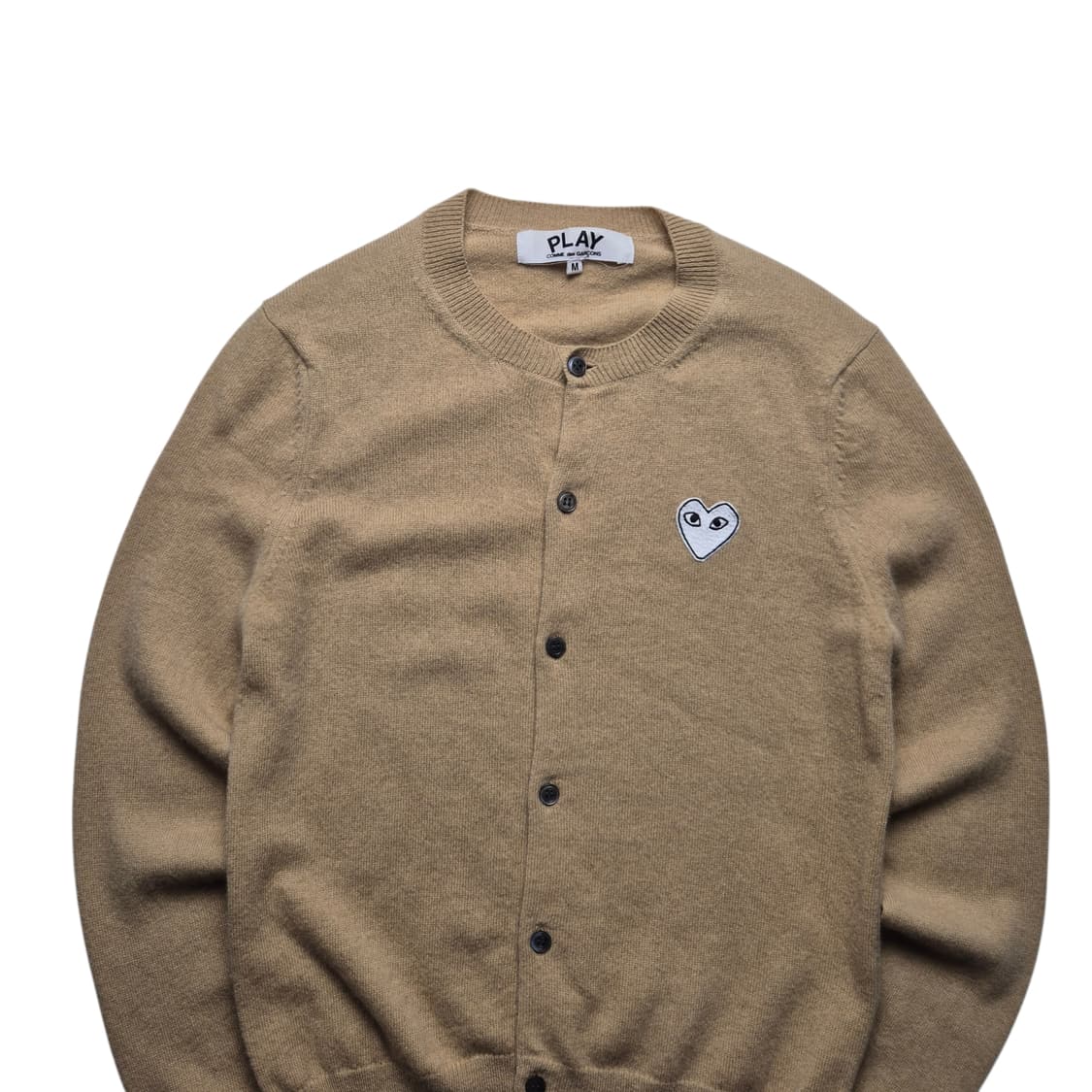 [M] 꼼데가르송 하트로고 가디건 베이지 상품이미지2