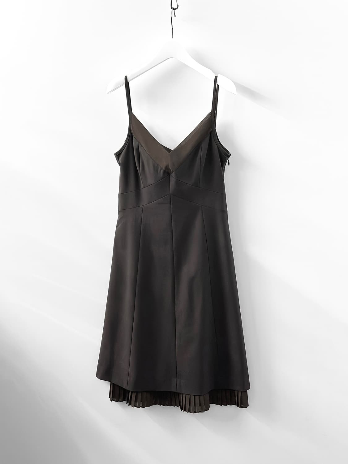 띠어리 울 블랜드 플리츠 헴 슬립 드레스 상품이미지1