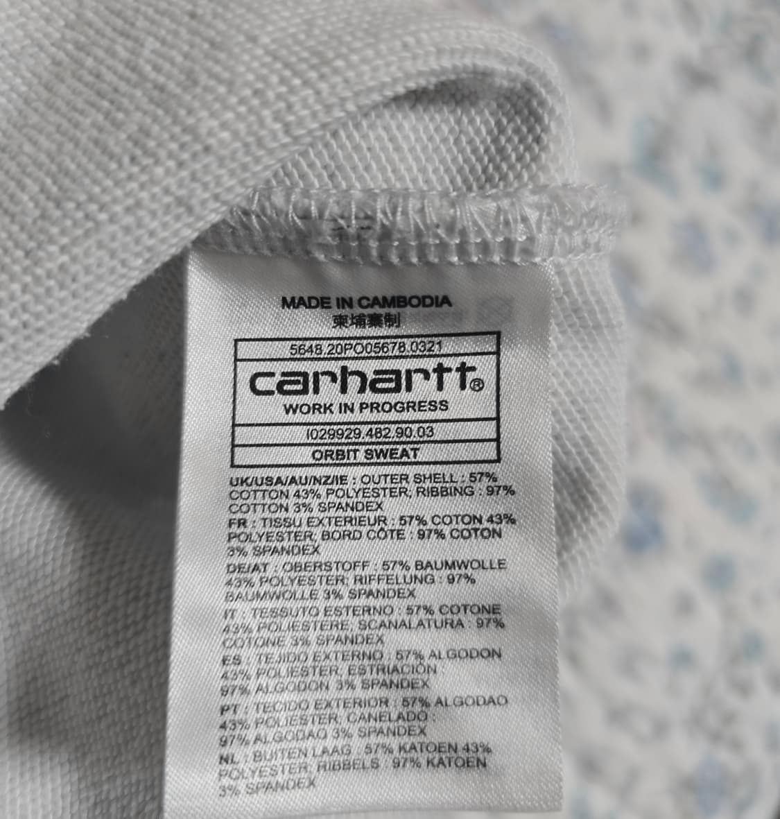 칼하트 wip 라이트 오버 그레이 스웻셔츠

m 상품이미지4