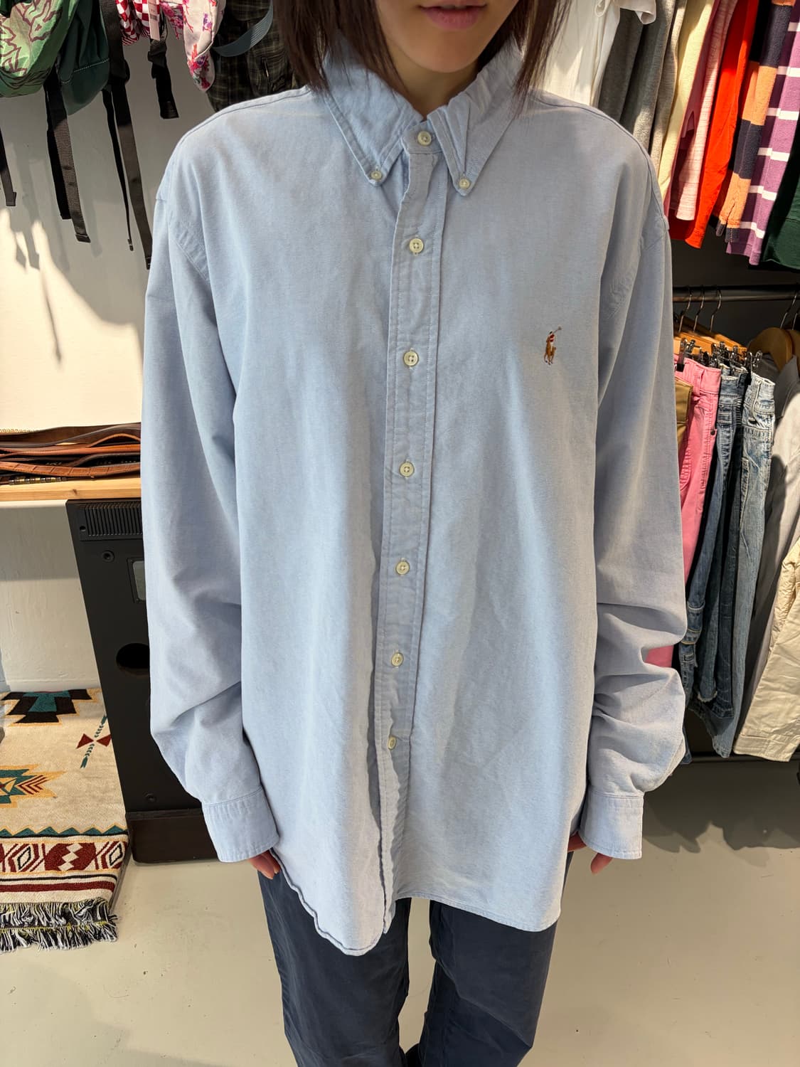 Polo Ralph Lauren 옥스포드 소라 셔츠 XXL 상품이미지4