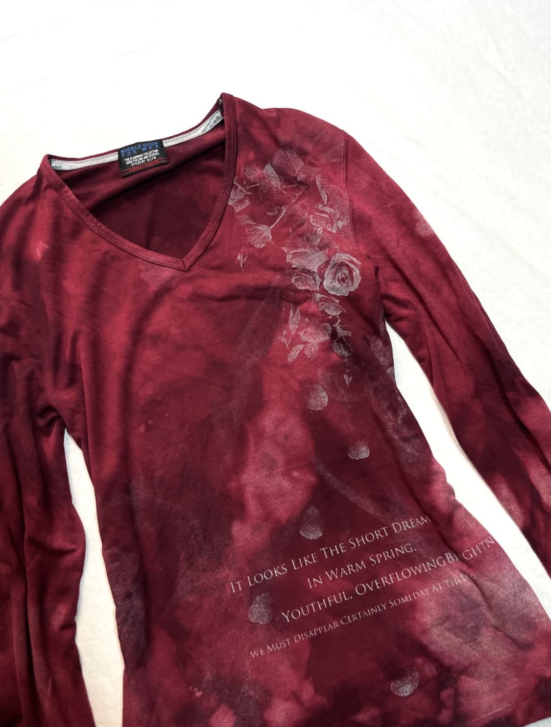 Nicole Club for Men wine washed v-neck  상품이미지2