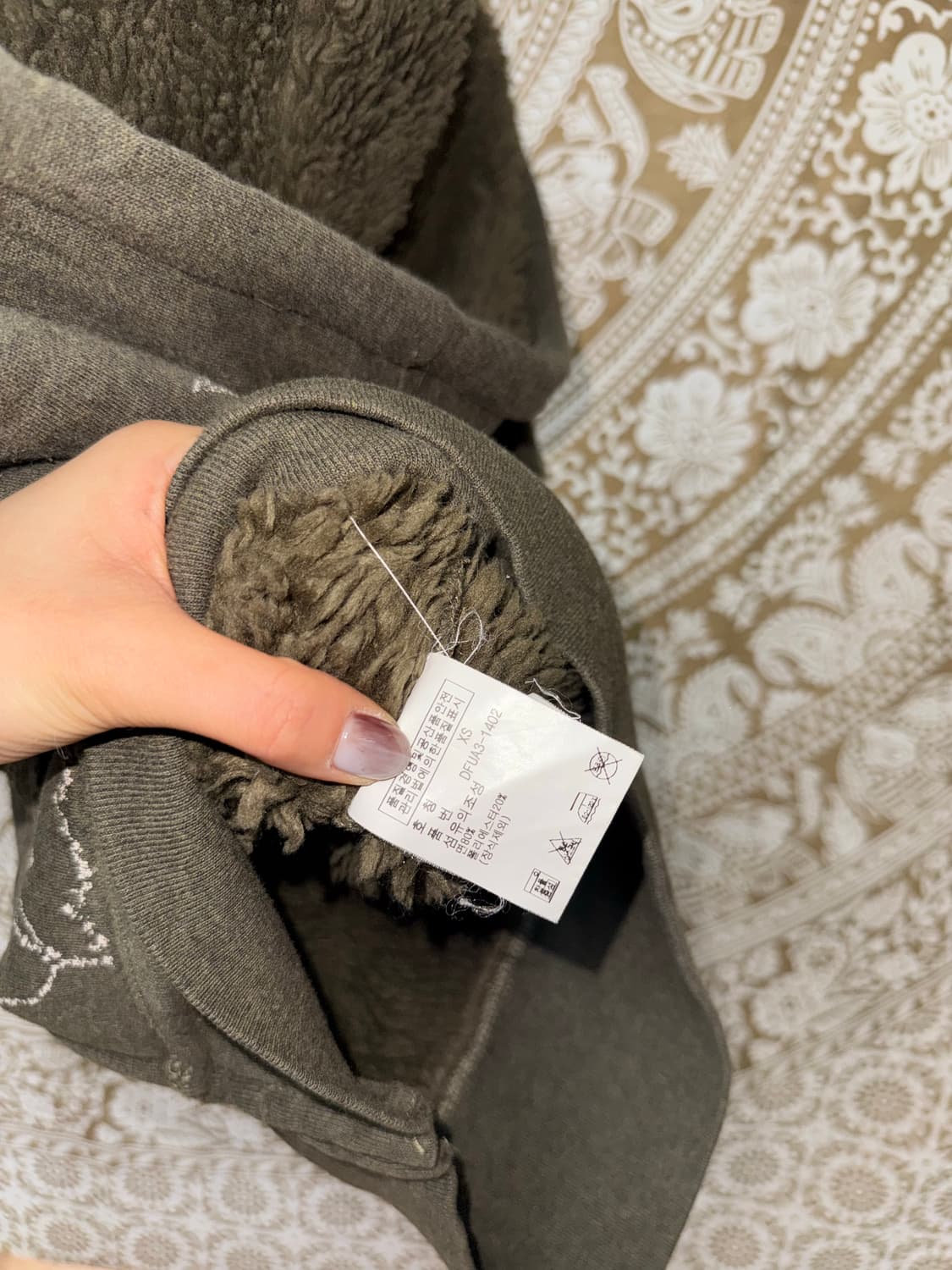 데님앤서플라이 프린팅 에스닉 양털 기모 후드집업  상품이미지8