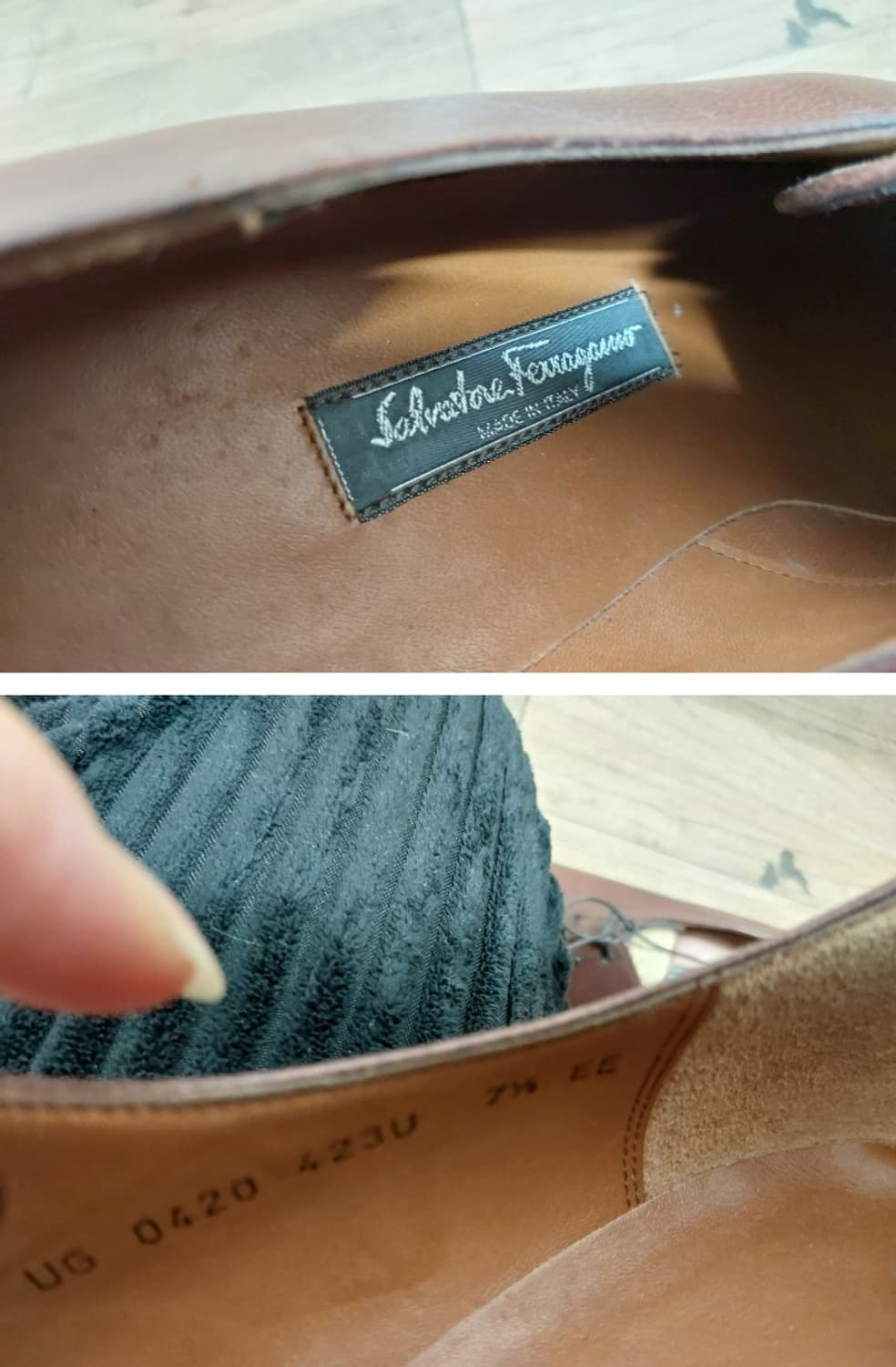 페라가모 정장구두 표기7반  약한볼 255mm 상품이미지8