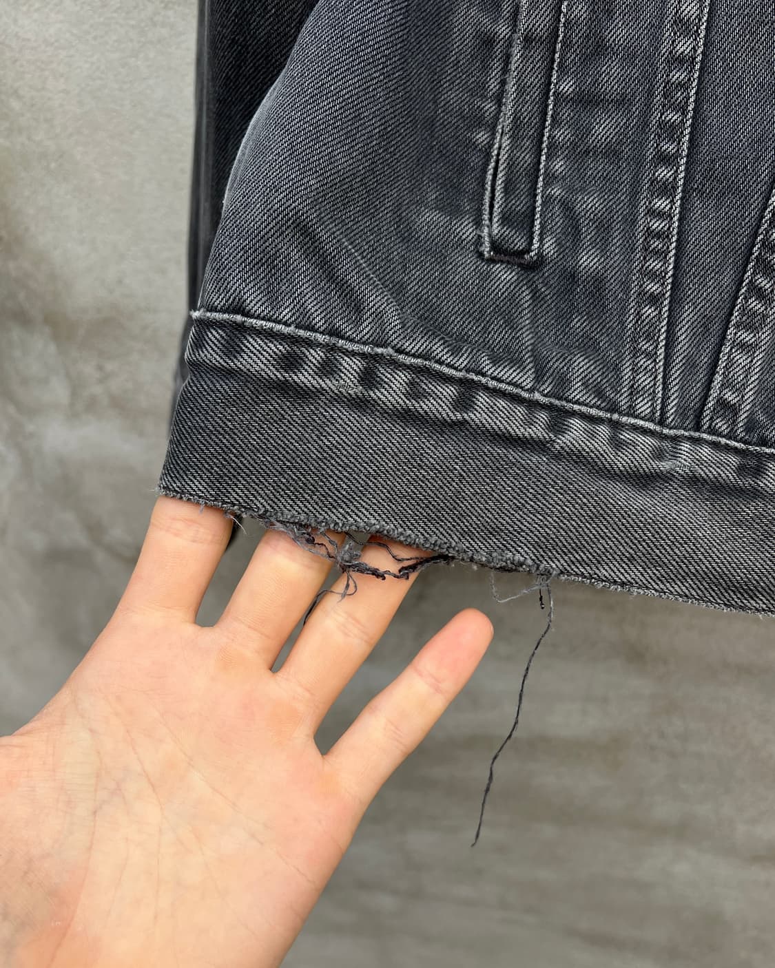 [XL] 90s 이태리제 리바이스 블랙 트러커 70503 상품이미지9