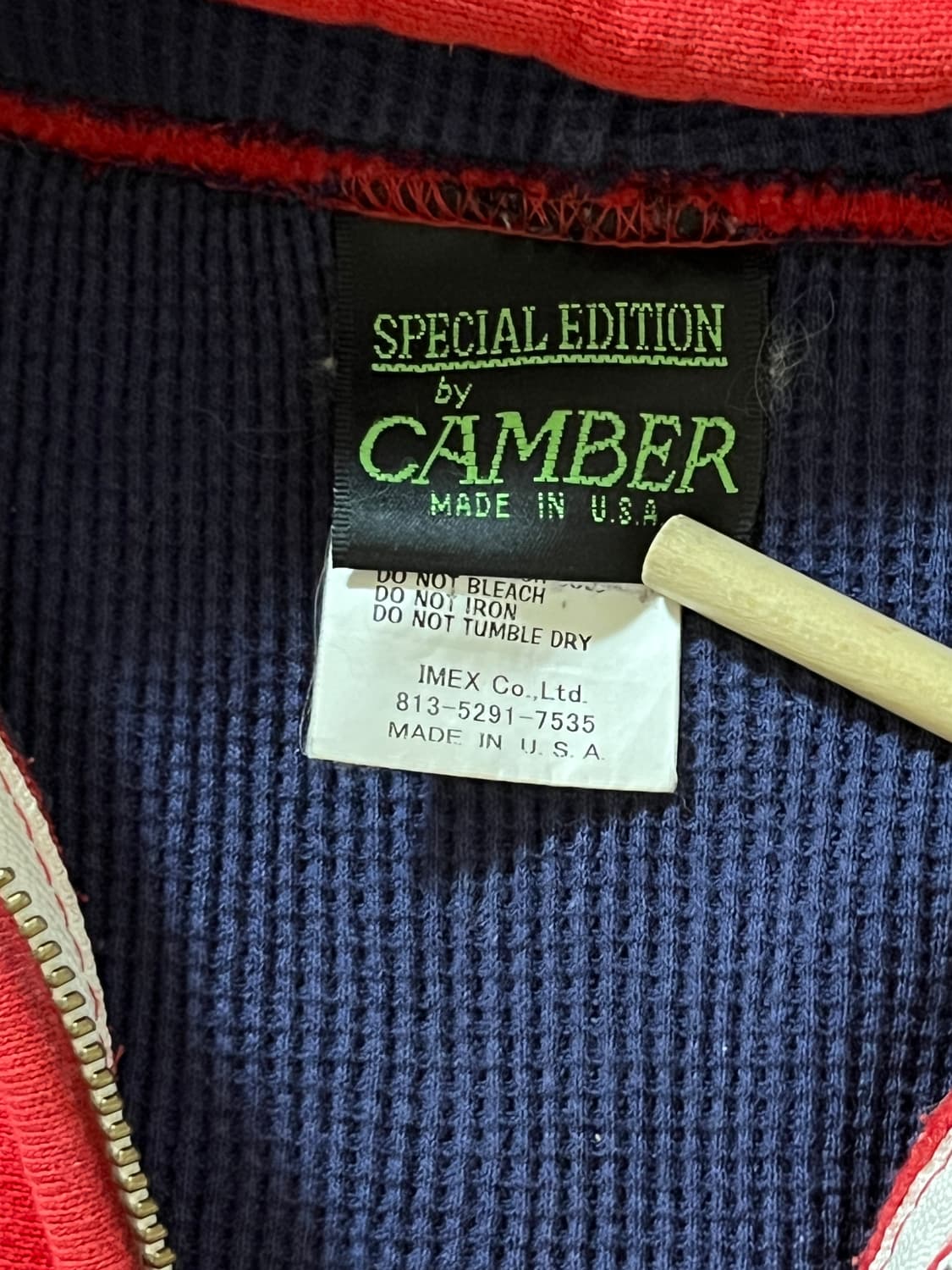 캠버 써멀 와플 더블페이스 후디 집업 made in USA 상품이미지2