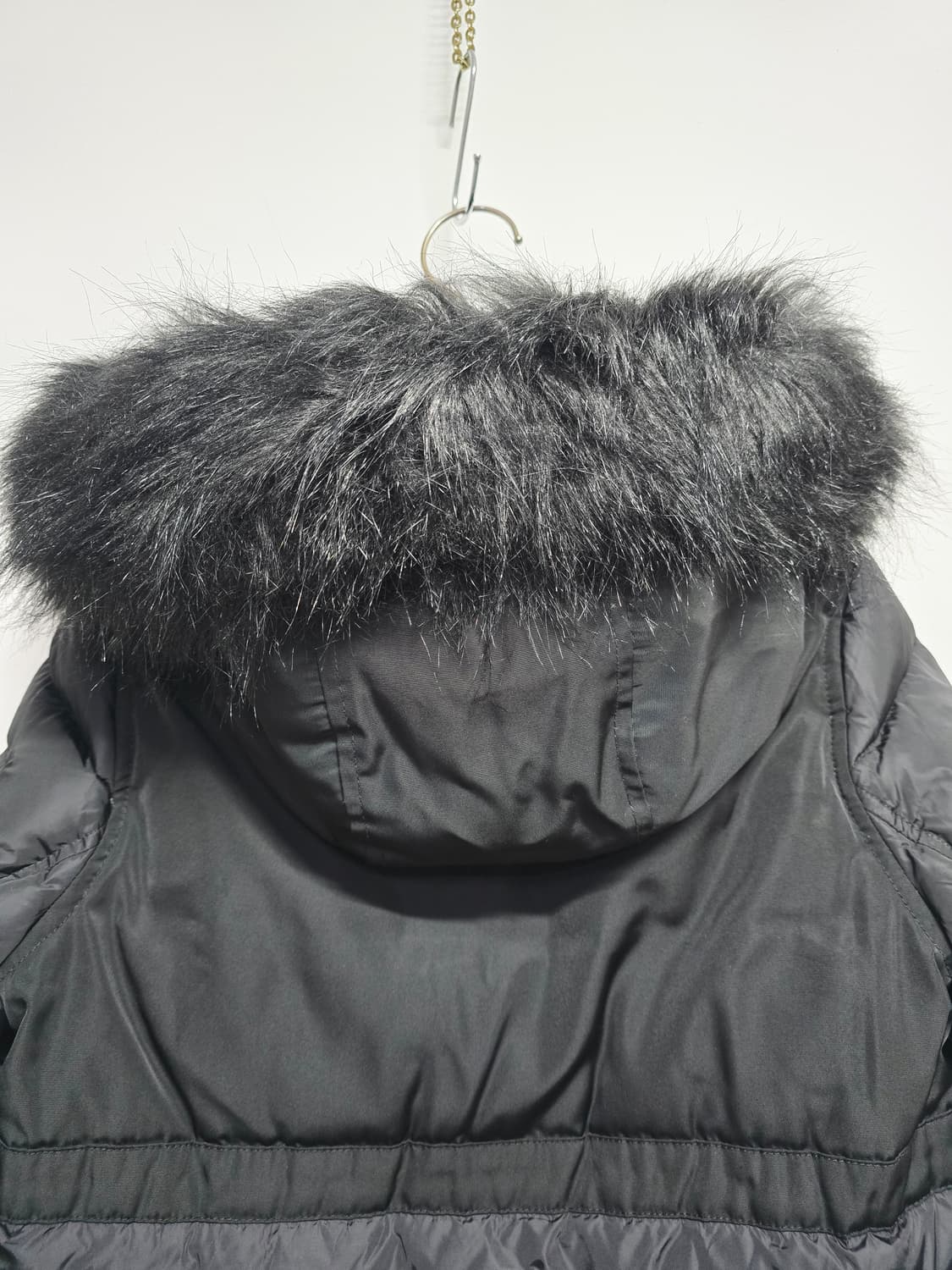 빈폴키즈 블랙 퍼 후드 다운패딩 점퍼120 상품이미지5