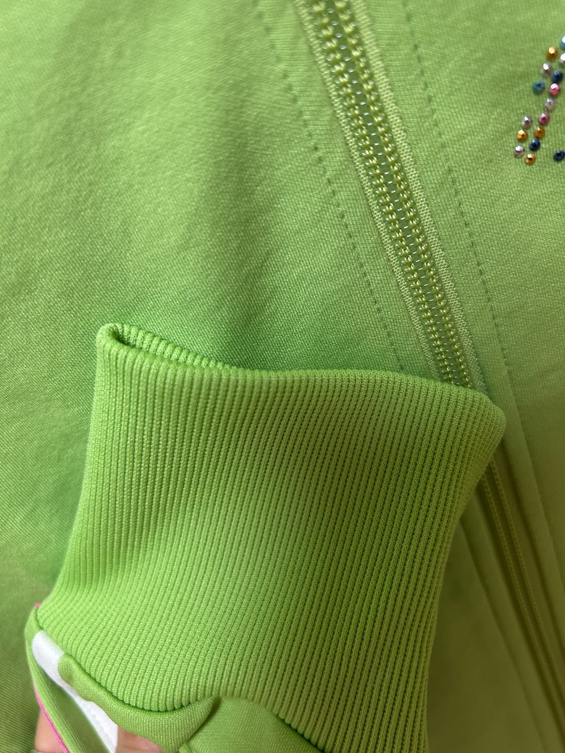 아디다스 져지 연두 큐빅 y2k 희귀 상품이미지6