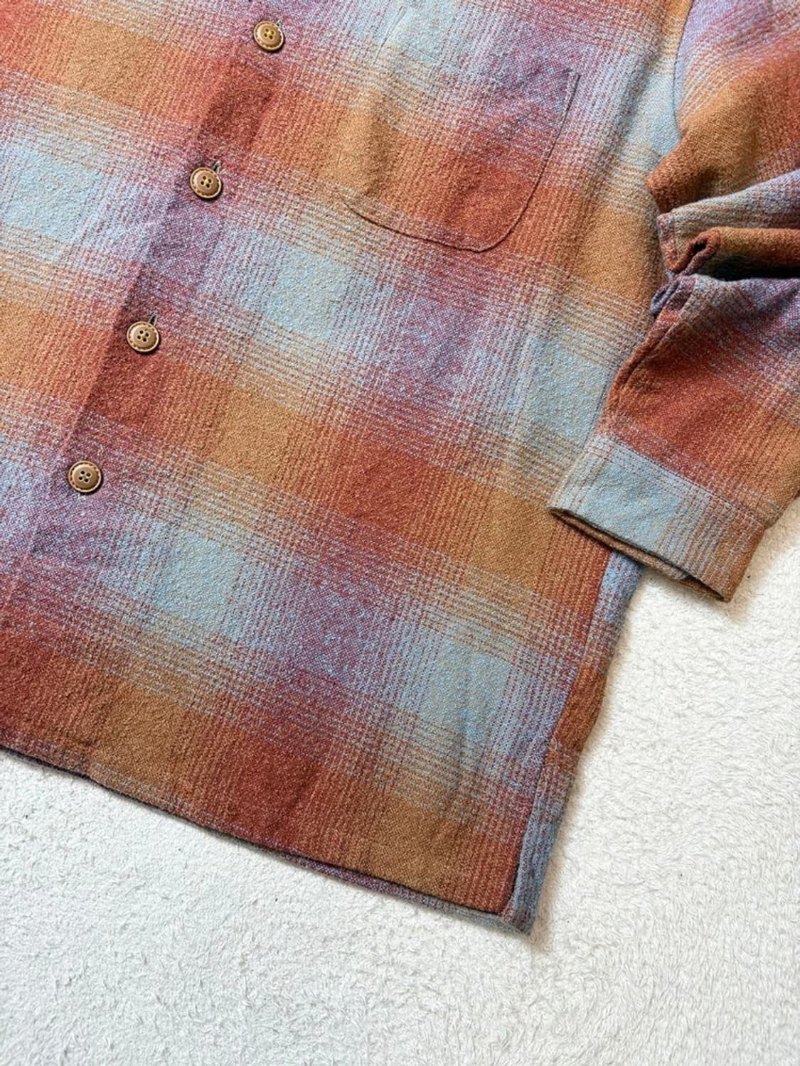 Agate Cosmopolitan 00's 재팬  체크 남방 PN6484 상품이미지4