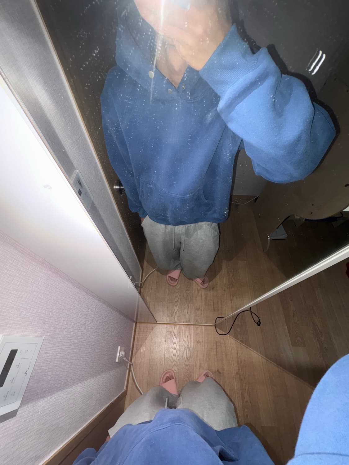 감마갤러리 후드티 블루 상품이미지2