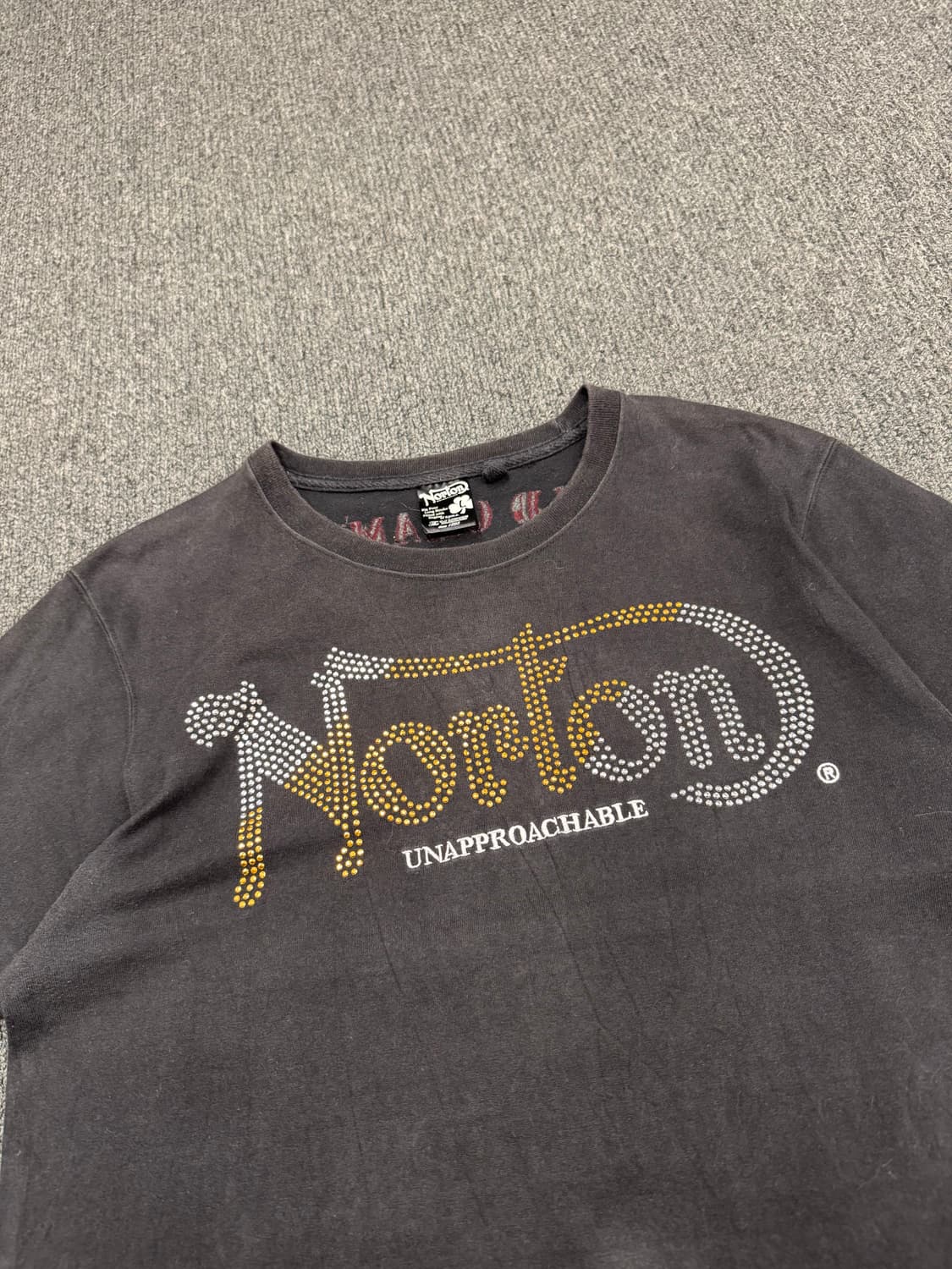 L)Norton 빈티지 자수 큐빅 로고 여성 반팔 티셔츠 상품이미지2