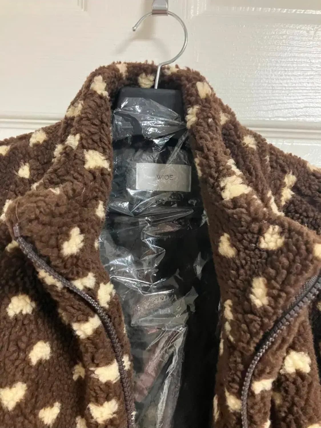 [wioe] 브라운 하트 덤블 집업 자켓 상품이미지3