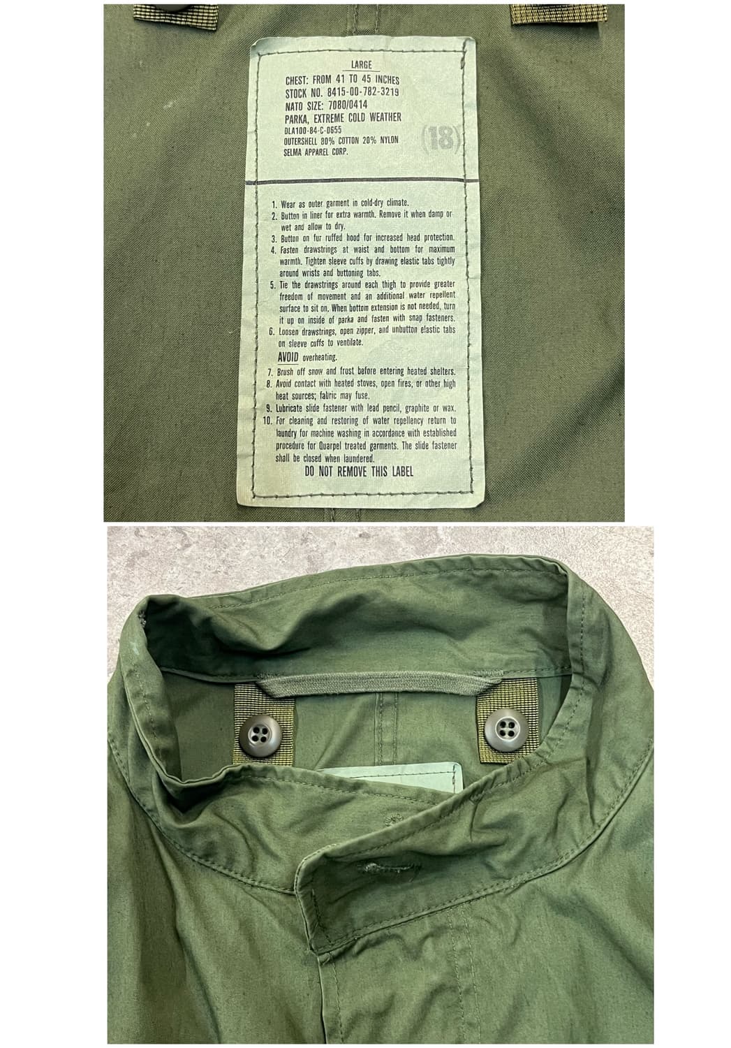 M65 오리지널 피쉬테일 개파카 L, M #csz1965 상품이미지6