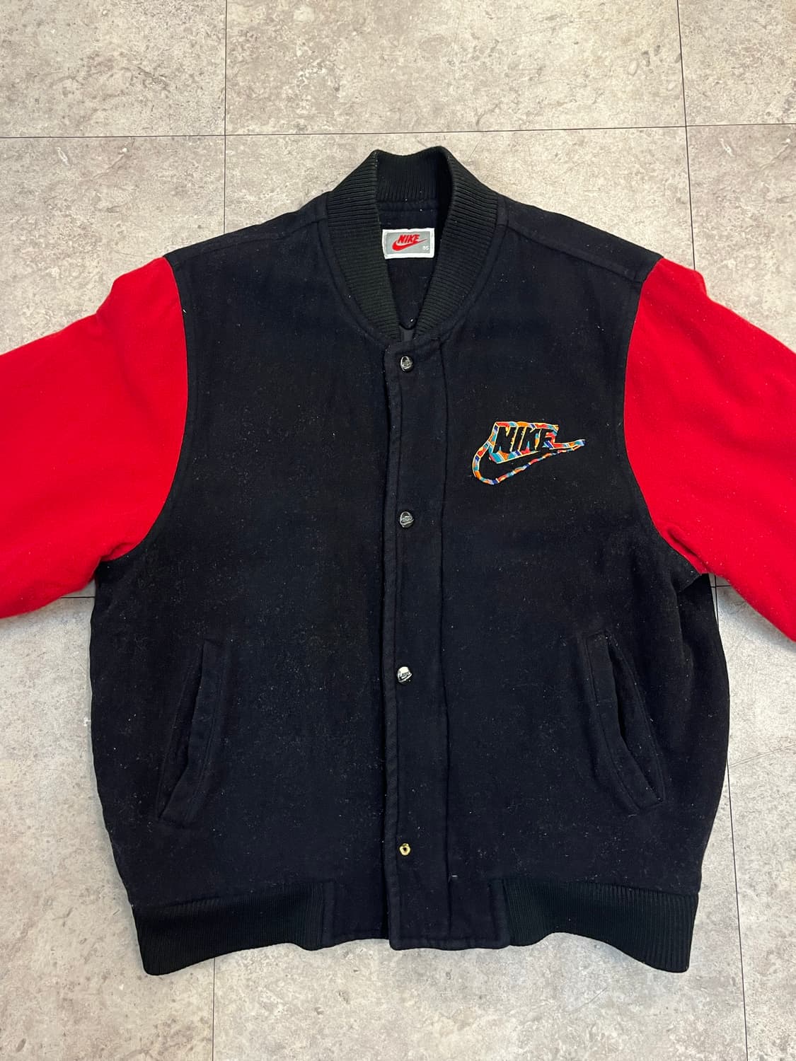 나이키 90s 에어 빅로고 울 바시티 자켓 블랙 95 #csz2865 상품이미지4