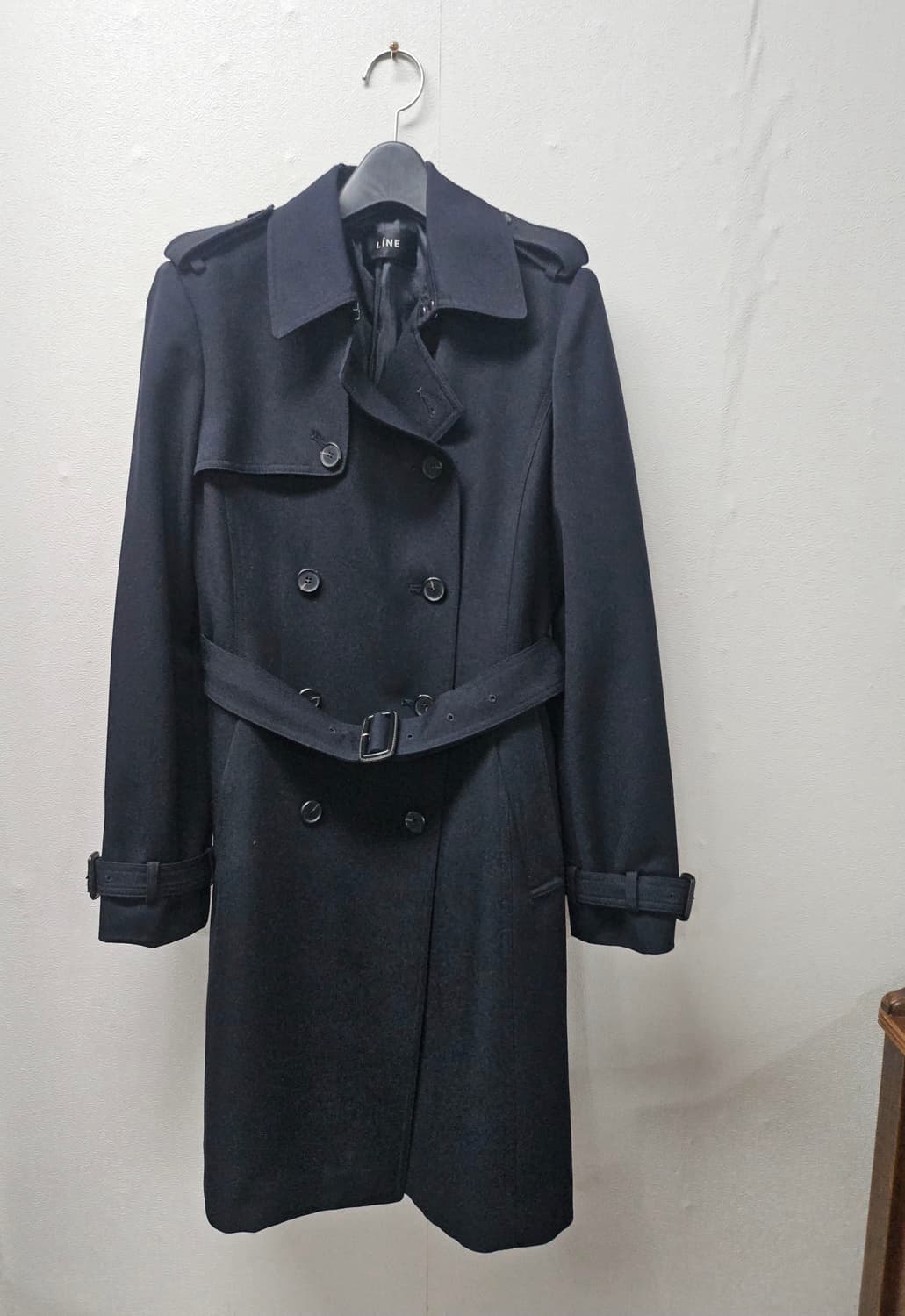 LINE 트렌치 코트 블랙  66 상품이미지1