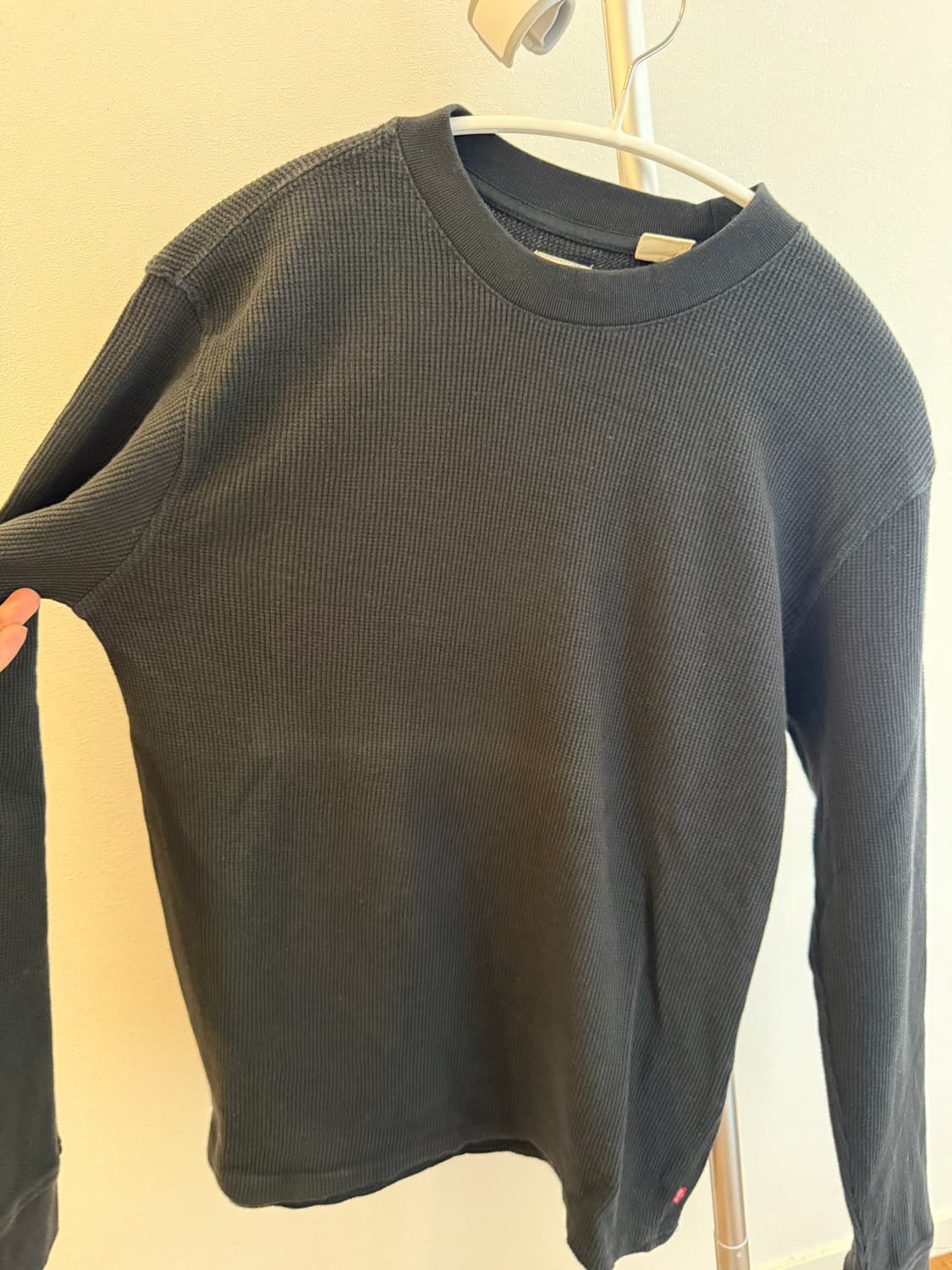 리바이스 와플 긴팔티셔츠 블랙 S 상품이미지2