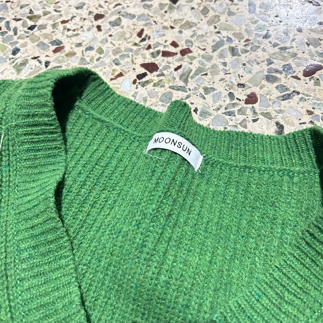 문선(Moonsun) 그린 니트 베스트 상품이미지4