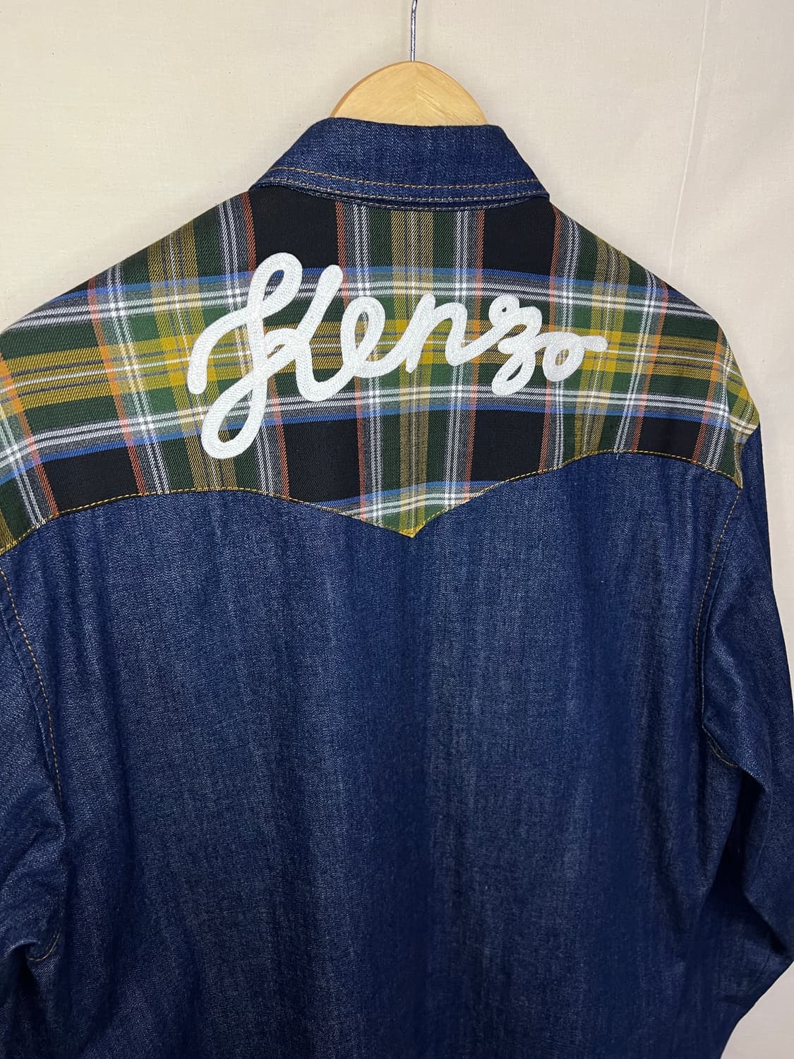 KENZO 겐조 체커드 웨스턴 데님 자켓 상품이미지3