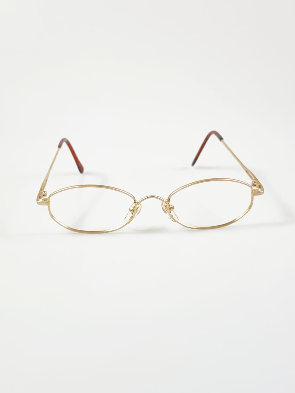 90s OTIC 골드 슬림 오벌 메탈 프레임 빈티지 안경 상품이미지1