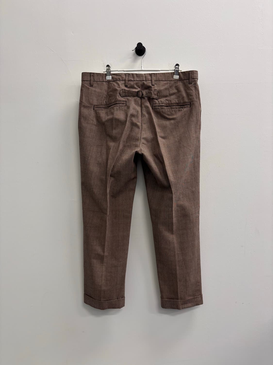 이스트하버 서플러스 글렌 체크 테일러드 팬츠 브라운 상품이미지3