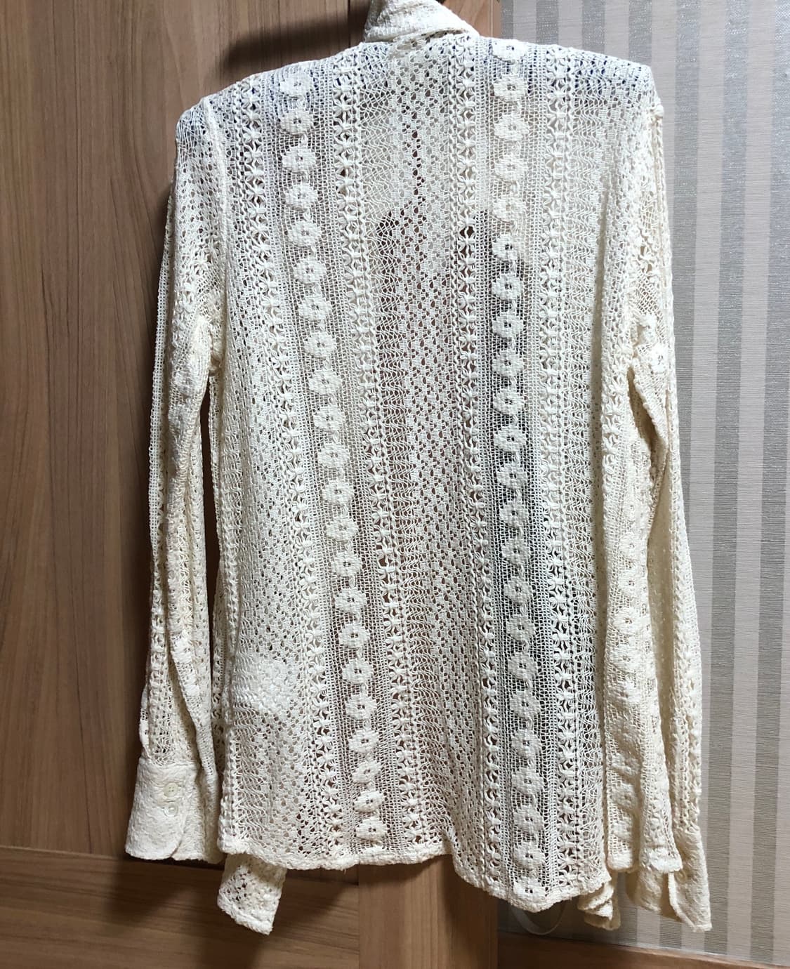 아워레가시 70s 라인 셔츠 - 코튼 크로셰 셔츠 상품이미지6