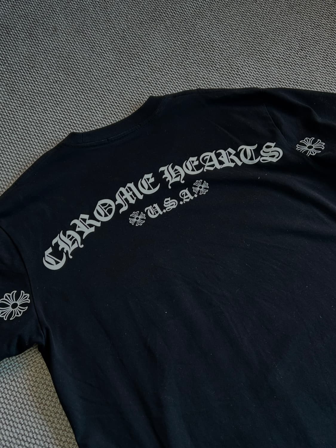 크롬하츠 USA 아치 로고 반팔 블랙 상품이미지1