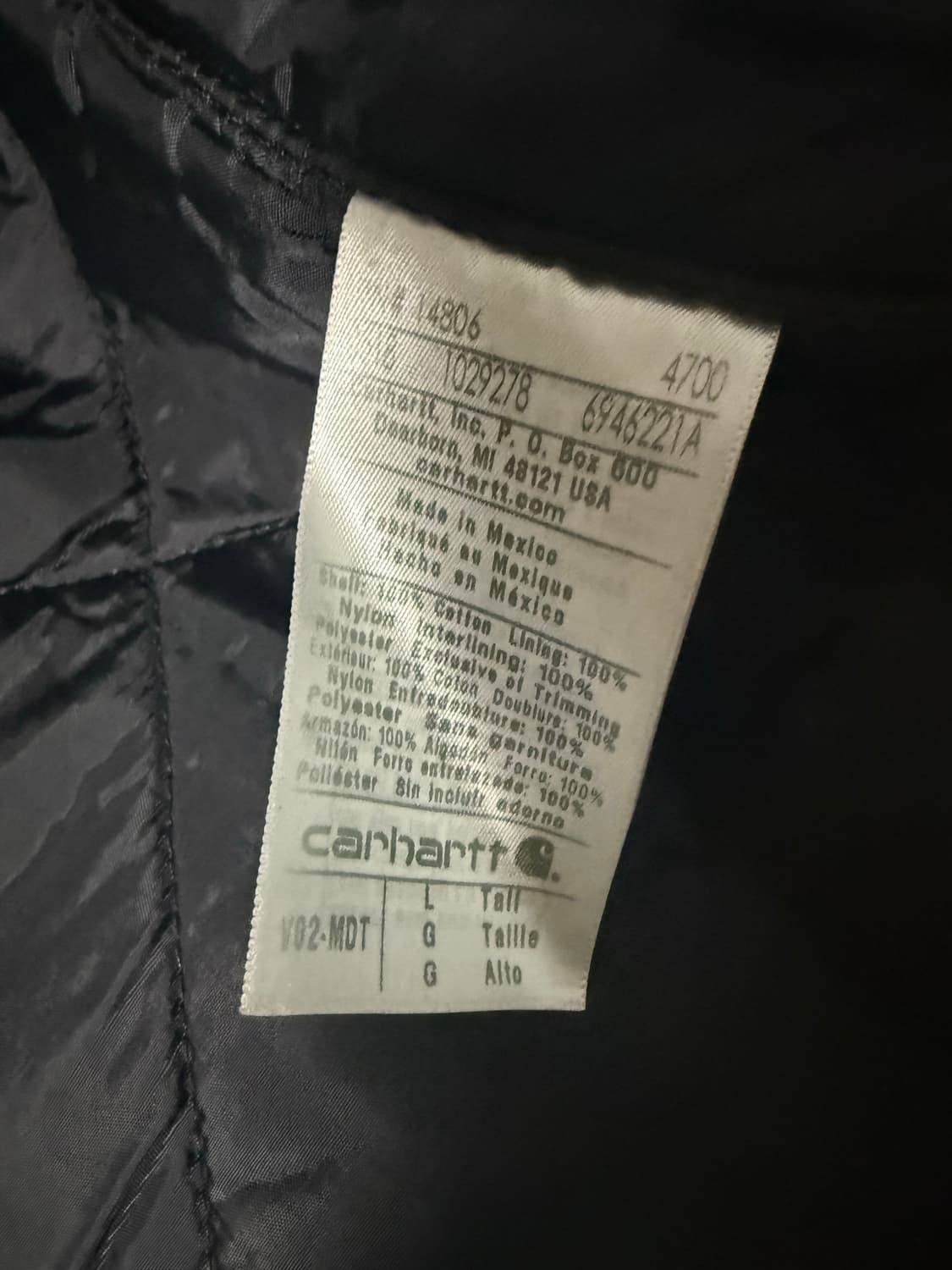 칼하트 네이비 패딩 조끼 L 상품이미지4