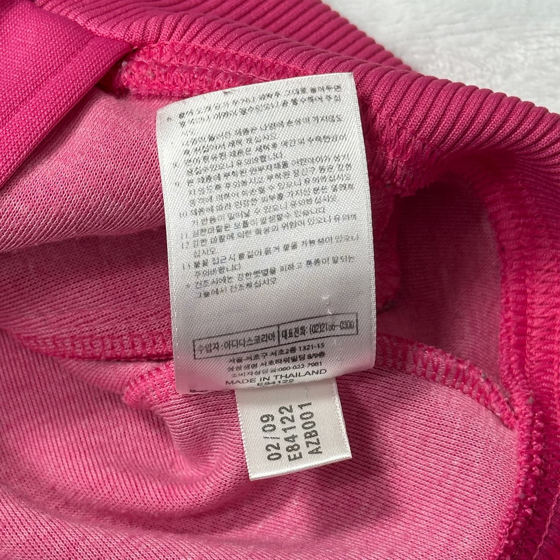 아디다스 빅로고 핑크색 후드져지 상품이미지5