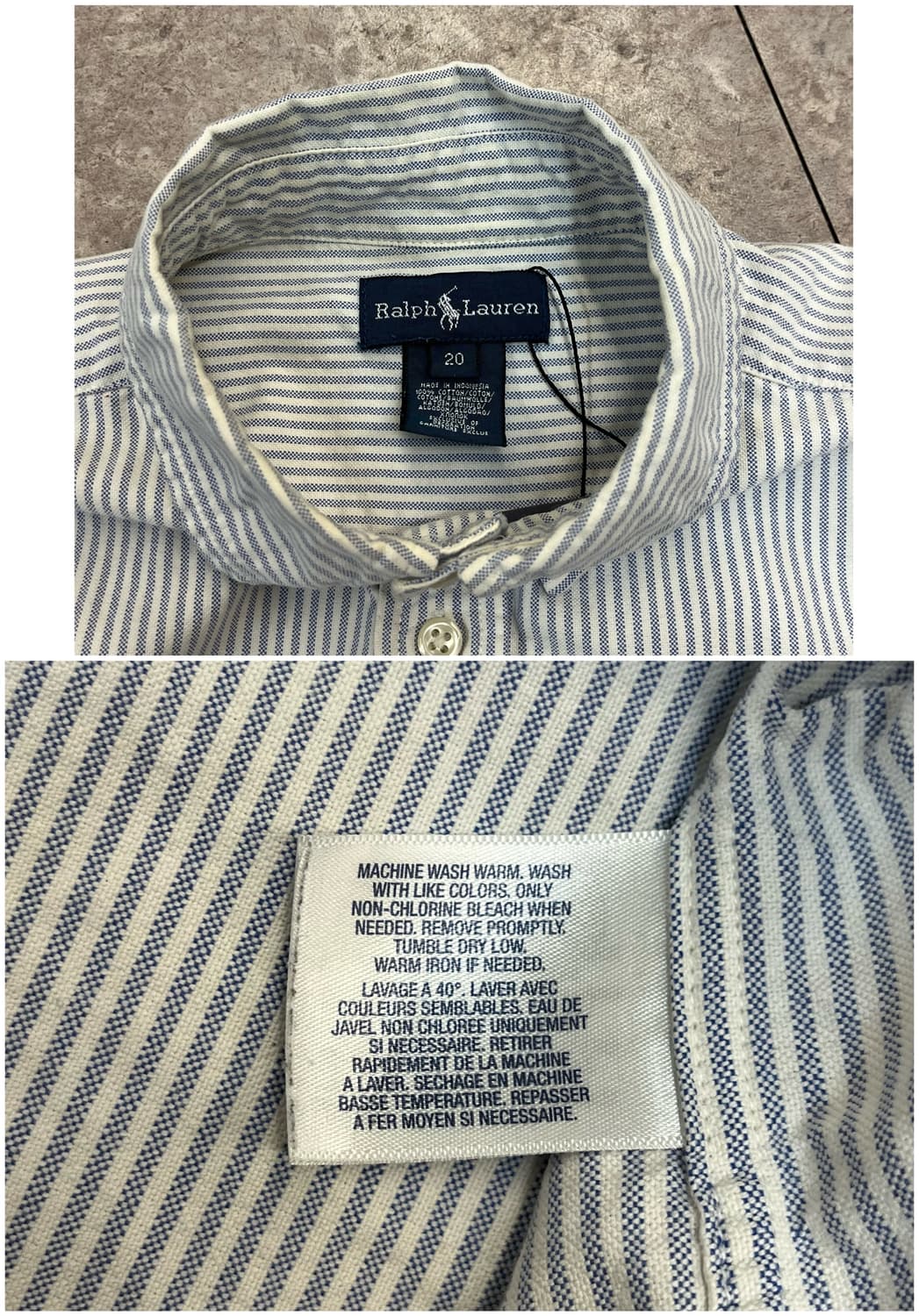 폴로 랄프로렌 스트라이프 셔츠 스카이블루 #csz3085  상품이미지4