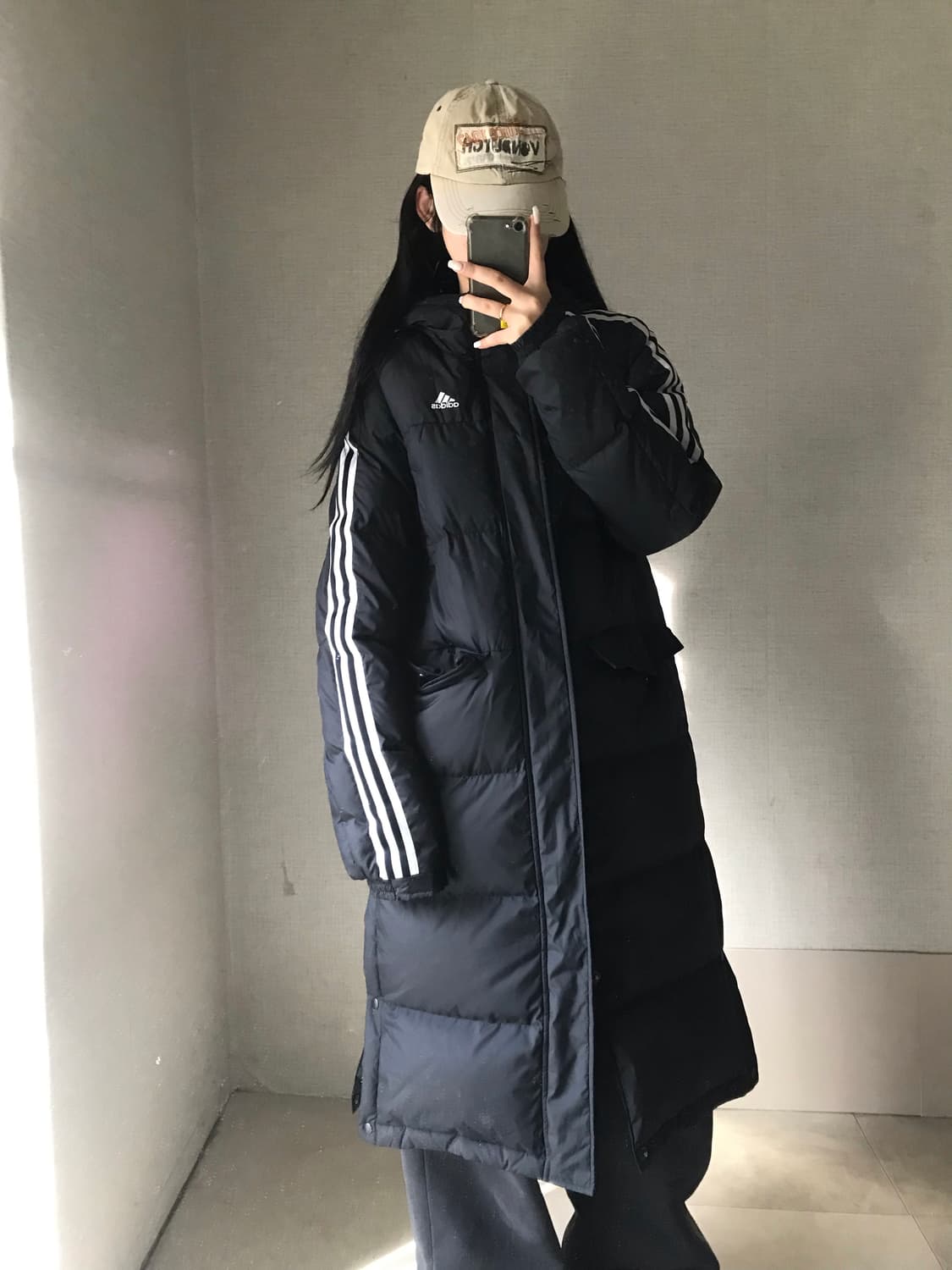 아디다스 검흰 롱패딩 상품이미지1