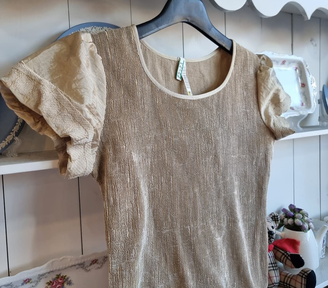 베이지 텍스처 원피스 / 자카드 플레어 상품이미지10