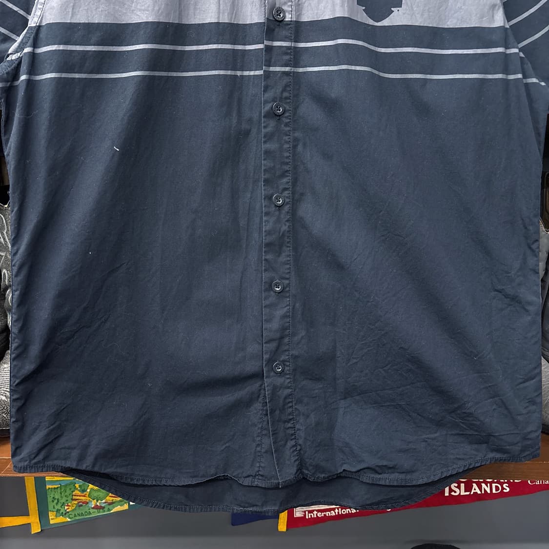 할리데이비슨 실루엣 쉴드로고 라이닝 패턴 워크셔츠 N1068 상품이미지4