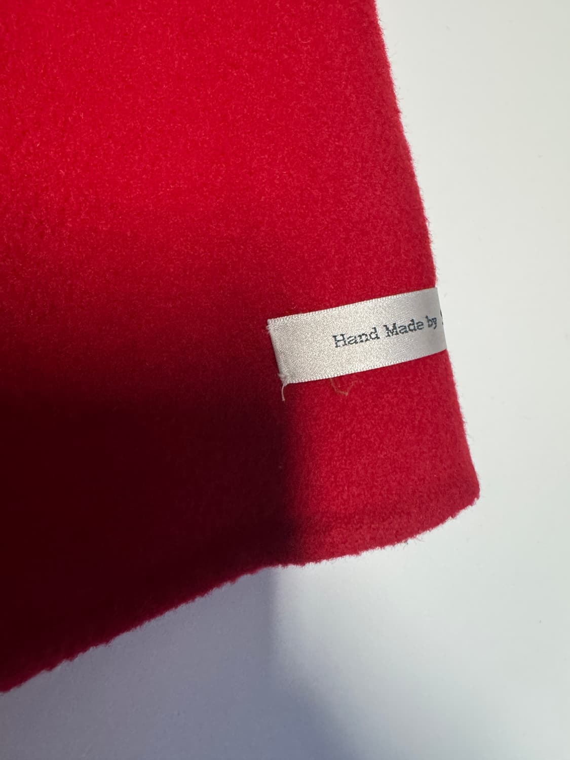 여성 한섬 SJSJ 핸드메이드 보석 단추 앙고라 울 코트 레드 55 상품이미지4