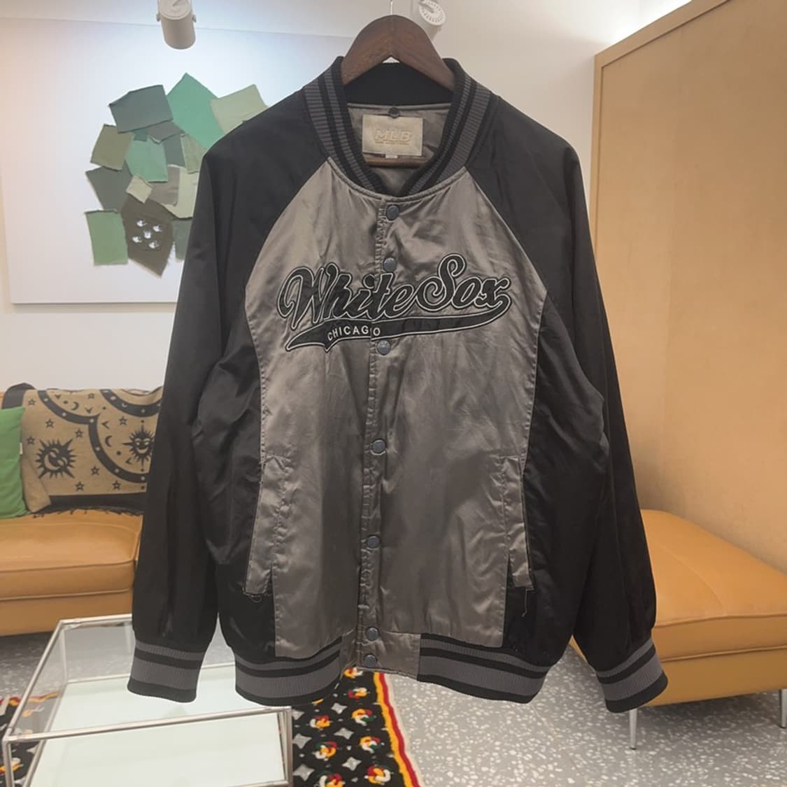 MLB 올드스쿨 시카고 화이트삭스 바시티 자켓 100 C07241 상품이미지3